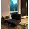 Splitback Sessel Chair Stuhl schwarz modern Möbel Edelstahl Stoff