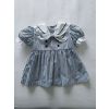 süßes, maritimes Sommerkleid Gr. 86, Mädchen Kleid blau/weiß